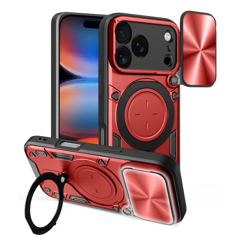 CD Texture Sliding Camshield Magnetic Holder Phone Case, For iPhone 17e / 16e, For iPhone 17 Pro Max, For iPhone 17 Pro, For iPhone 17, For iPhone Air, For iPhone 16 Pro Max, For iPhone 16 Pro, For iPhone 16 Plus