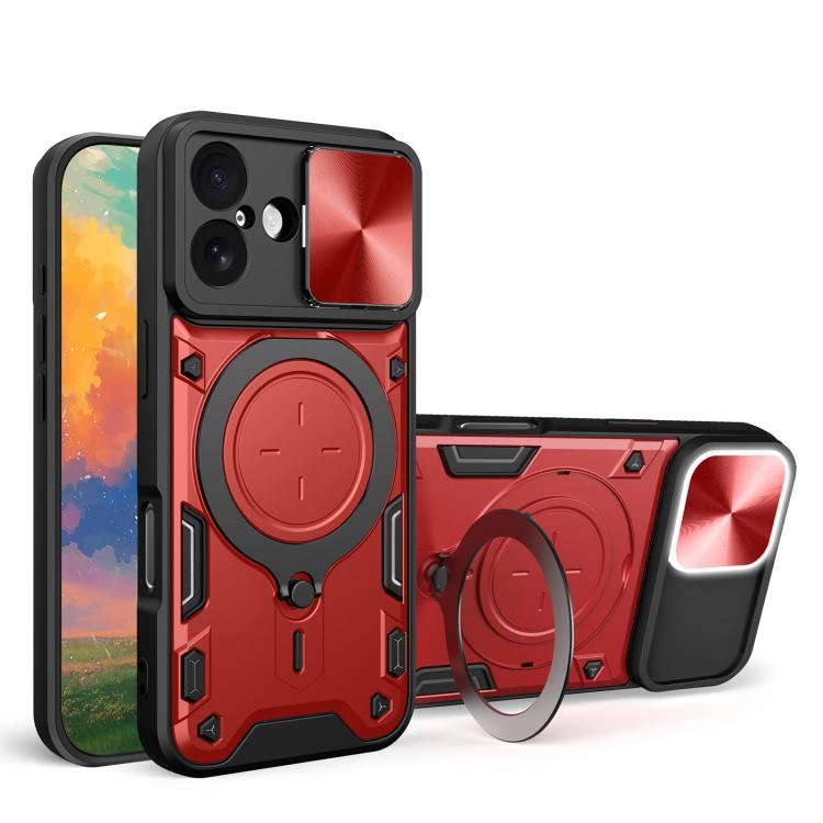 CD Texture Sliding Camshield Magnetic Holder Phone Case, For iPhone 17e / 16e, For iPhone 17 Pro Max, For iPhone 17 Pro, For iPhone 17, For iPhone Air, For iPhone 16 Pro Max, For iPhone 16 Pro, For iPhone 16 Plus
