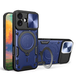 CD Texture Sliding Camshield Magnetic Holder Phone Case, For iPhone 17e / 16e, For iPhone 17 Pro Max, For iPhone 17 Pro, For iPhone 17, For iPhone Air, For iPhone 16 Pro Max, For iPhone 16 Pro, For iPhone 16 Plus