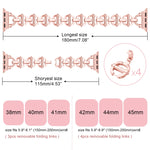 Metallarmband mit Leiterverschluss, passend für Apple Watch Ultra 49 mm, Apple Watch 8 41 mm, Apple Watch 8 45 mm, Apple Watch SE 2022 40 mm, Apple Watch SE 2022 44 mm, Apple Watch 7 41 mm, Apple Watch 7 45 mm, Apple Watch SE 40 mm ...