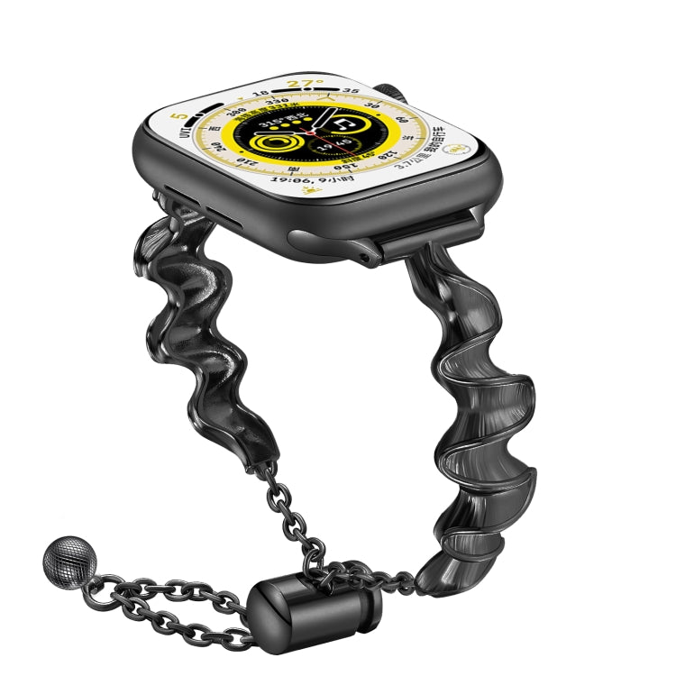 Ribbon Wave Metal Watch Band, For Apple Watch 7 41mm, For Apple Watch 7 45mm, For Apple Watch SE 40mm, For Apple Watch SE 44mm, For Apple Watch 6 40mm, For Apple Watch 6 44mm, For Apple Watch 5 44mm, For Apple Watch 5 40mm, For Apple Watch 4 44mm      ...