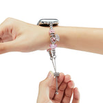 Perlenarmband aus Metall, Uhrenarmband für Apple Watch 38 mm