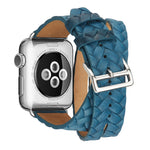 Hochwertiges Lederarmband mit geprägter Krone, passend für Apple Watch Series 5 &amp; 4 (40 mm), 3, 2 &amp; 1 (38 mm) und Apple Watch Series 7 (45 mm), 6, SE, 5 &amp; 4 (44 mm) sowie 3, 2 &amp; 1 (42 mm).