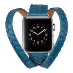 Hochwertiges Lederarmband mit geprägter Krone, passend für Apple Watch Series 5 &amp; 4 (40 mm), 3, 2 &amp; 1 (38 mm) und Apple Watch Series 7 (45 mm), 6, SE, 5 &amp; 4 (44 mm) sowie 3, 2 &amp; 1 (42 mm).