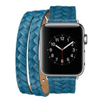 Hochwertiges Lederarmband mit geprägter Krone, passend für Apple Watch Series 5 &amp; 4 (40 mm), 3, 2 &amp; 1 (38 mm) und Apple Watch Series 7 (45 mm), 6, SE, 5 &amp; 4 (44 mm) sowie 3, 2 &amp; 1 (42 mm).