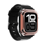 حزام ساعة مدمج من TPU بغطاء درع، لساعات Apple Watch SE 2025 / 2023 مقاس 44 مم، Apple Watch SE 2025 / 2023 مقاس 40 مم، Apple Watch Series 11 / 10 مقاس 42 مم، Apple Watch Ultra 3 / 2 مقاس 49 مم، Apple Watch 9 مقاس 45 مم، Apple Watch 9 مقاس 41 مم