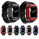 حزام ساعة مدمج من TPU بغطاء درع، لساعات Apple Watch SE 2025 / 2023 مقاس 44 مم، Apple Watch SE 2025 / 2023 مقاس 40 مم، Apple Watch Series 11 / 10 مقاس 42 مم، Apple Watch Ultra 3 / 2 مقاس 49 مم، Apple Watch 9 مقاس 45 مم، Apple Watch 9 مقاس 41 مم