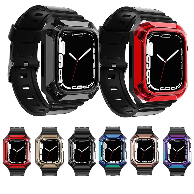 حزام ساعة مدمج من TPU بغطاء درع، لساعات Apple Watch SE 2025 / 2023 مقاس 44 مم، Apple Watch SE 2025 / 2023 مقاس 40 مم، Apple Watch Series 11 / 10 مقاس 42 مم، Apple Watch Ultra 3 / 2 مقاس 49 مم، Apple Watch 9 مقاس 45 مم، Apple Watch 9 مقاس 41 مم