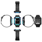 حزام ساعة مدمج من TPU بغطاء درع، لساعات Apple Watch SE 2025 / 2023 مقاس 44 مم، Apple Watch SE 2025 / 2023 مقاس 40 مم، Apple Watch Series 11 / 10 مقاس 42 مم، Apple Watch Ultra 3 / 2 مقاس 49 مم، Apple Watch 9 مقاس 45 مم، Apple Watch 9 مقاس 41 مم