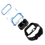 حزام ساعة مدمج من TPU بغطاء درع، لساعات Apple Watch SE 2025 / 2023 مقاس 44 مم، Apple Watch SE 2025 / 2023 مقاس 40 مم، Apple Watch Series 11 / 10 مقاس 42 مم، Apple Watch Ultra 3 / 2 مقاس 49 مم، Apple Watch 9 مقاس 45 مم، Apple Watch 9 مقاس 41 مم