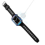 حزام ساعة مدمج من TPU بغطاء درع، لساعات Apple Watch SE 2025 / 2023 مقاس 44 مم، Apple Watch SE 2025 / 2023 مقاس 40 مم، Apple Watch Series 11 / 10 مقاس 42 مم، Apple Watch Ultra 3 / 2 مقاس 49 مم، Apple Watch 9 مقاس 45 مم، Apple Watch 9 مقاس 41 مم