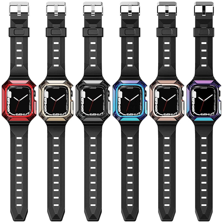 حزام ساعة مدمج من TPU بغطاء درع، لساعات Apple Watch SE 2025 / 2023 مقاس 44 مم، Apple Watch SE 2025 / 2023 مقاس 40 مم، Apple Watch Series 11 / 10 مقاس 42 مم، Apple Watch Ultra 3 / 2 مقاس 49 مم، Apple Watch 9 مقاس 45 مم، Apple Watch 9 مقاس 41 مم