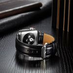 Armband aus hochwertigem Vollnarbenleder mit Crazy-Horse-Textur, passend für Apple Watch Series 7 (41 mm), 6, SE, 5, 4 (40 mm), 3, 2, 1 (38 mm) und Series 7 (45 mm), 6, SE, 5, 4 (44 mm) sowie 3, 2, 1 (42 mm).