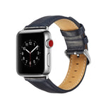 Armband aus hochwertigem Vollnarbenleder mit Crazy-Horse-Textur, passend für Apple Watch Series 7 (41 mm), 6, SE, 5, 4 (40 mm), 3, 2, 1 (38 mm) und Series 7 (45 mm), 6, SE, 5, 4 (44 mm) sowie 3, 2, 1 (42 mm).
