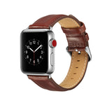 Armband aus hochwertigem Vollnarbenleder mit Crazy-Horse-Textur, passend für Apple Watch Series 7 (41 mm), 6, SE, 5, 4 (40 mm), 3, 2, 1 (38 mm) und Series 7 (45 mm), 6, SE, 5, 4 (44 mm) sowie 3, 2, 1 (42 mm).