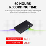 مسجل صوت ذكي رفيع جداً مع تقليل الضوضاء عالي الدقة وتحكم ذكي JNN M2، 4GB، 8GB، 16GB، 32GB، 64GB