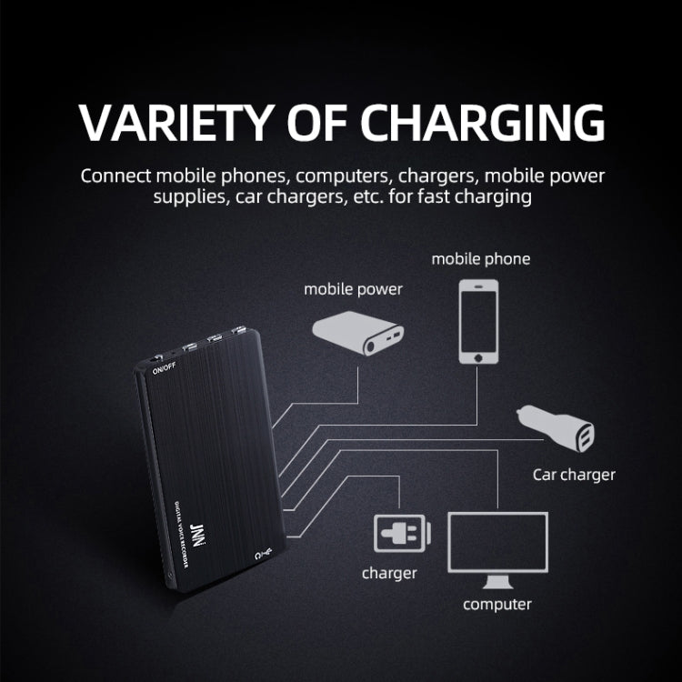 مسجل صوت ذكي رفيع جداً مع تقليل الضوضاء عالي الدقة وتحكم ذكي JNN M2، 4GB، 8GB، 16GB، 32GB، 64GB