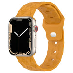 Football Texture Silicone Watch Band, For Apple Watch 4 44mm, For Apple Watch 4 40mm, For Apple Watch 3 38mm, For Apple Watch 3 42mm