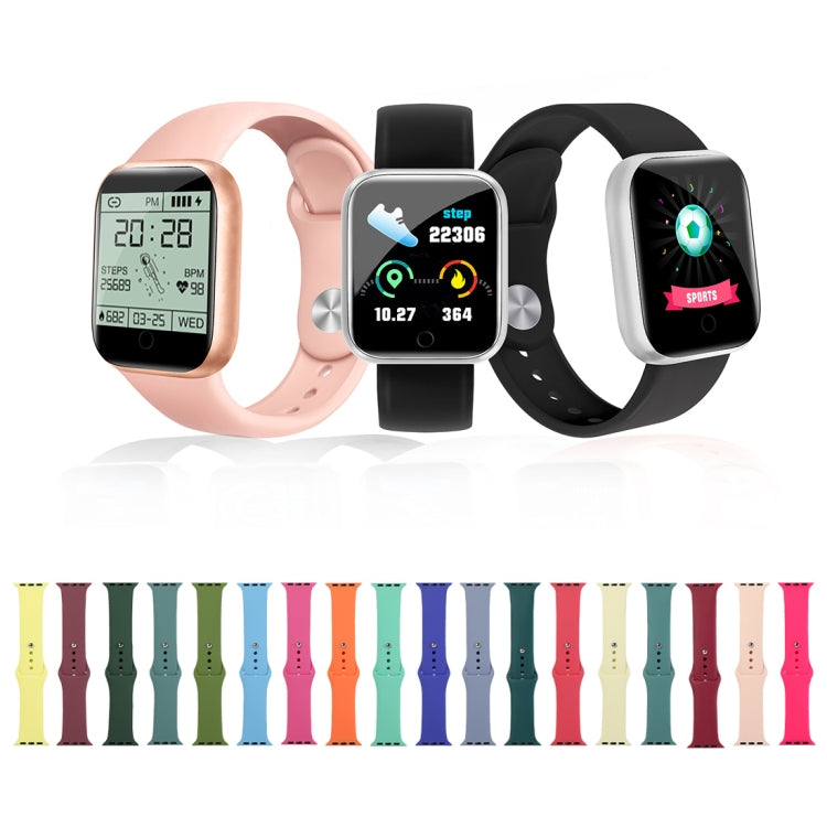 Silicone Watch Replacement Strap, Long Section (Men), For Apple Watch Series 8&7 41mm / SE 2&6&SE&5&4 40mm / 3&2&1 38mm, For Apple Watch Ultra 49mm / Series 8&7 45mm / SE 2&6&SE&5&4 44mm / 3&2&1 42mm