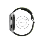 Universelles zweifarbiges Silikon-Ersatzarmband für Sportuhren, passend für Samsung Galaxy Watch 46 mm / Gear S3, Huawei Watch GT2 / Honor Magic Watch 2 46 mm