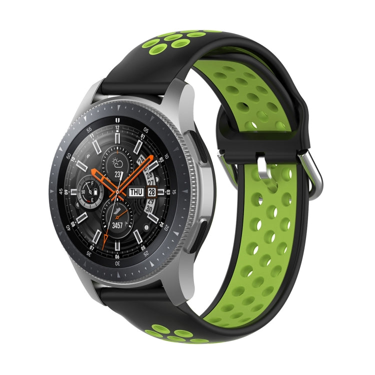 Universelles zweifarbiges Silikon-Ersatzarmband für Sportuhren, passend für Samsung Galaxy Watch 46 mm / Gear S3, Huawei Watch GT2 / Honor Magic Watch 2 46 mm