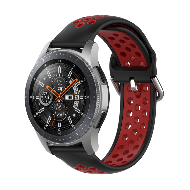 Universelles zweifarbiges Silikon-Ersatzarmband für Sportuhren, passend für Samsung Galaxy Watch 46 mm / Gear S3, Huawei Watch GT2 / Honor Magic Watch 2 46 mm