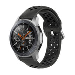 Universelles zweifarbiges Silikon-Ersatzarmband für Sportuhren, passend für Samsung Galaxy Watch 46 mm / Gear S3, Huawei Watch GT2 / Honor Magic Watch 2 46 mm