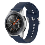 22mm Universal Silver Buckle Silicone Replacement Wrist Strap, L, S