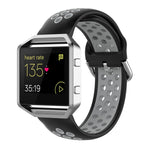 For Fitbit Versa 2 / Versa / Versa Lite / Blaze 23mm Sports Two Colors Silicone Replacement Strap Watchband