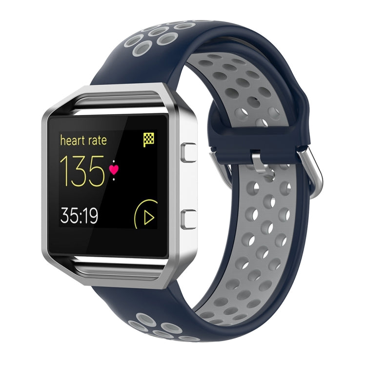 For Fitbit Versa 2 / Versa / Versa Lite / Blaze 23mm Sports Two Colors Silicone Replacement Strap Watchband