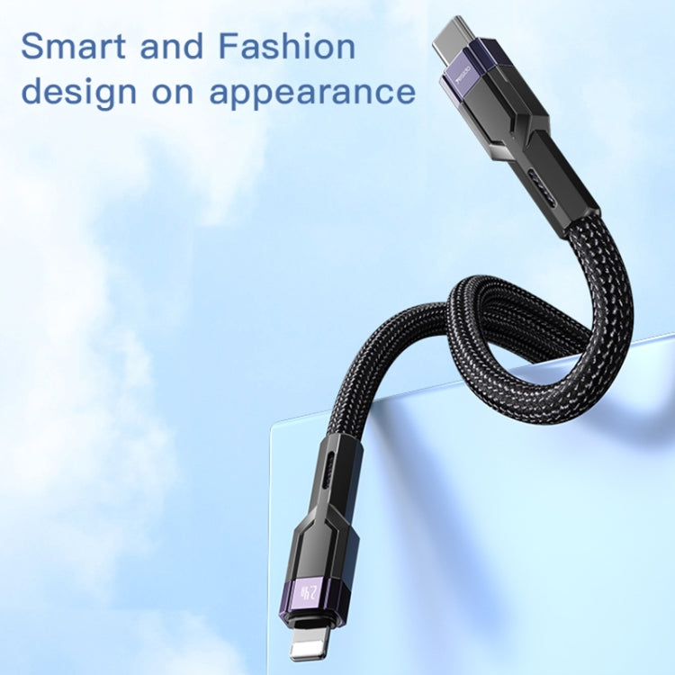 YESIDO CA107 1.2m 2.4A USB-C / Type-C to 8 Pin OD0.6 Charging Data Cable, CA107