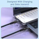 YESIDO CA107 1.2m 2.4A USB-C / Type-C to 8 Pin OD0.6 Charging Data Cable, CA107