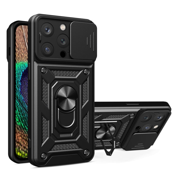 غطاء هاتف بتصميم غطاء كاميرا منزلق من TPU+PC، لهواتف iPhone 16 Pro، iPhone 16 Plus، iPhone 16، iPhone 15 Pro