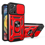 غطاء هاتف بتصميم غطاء كاميرا منزلق من TPU+PC، لهواتف iPhone 16 Pro، iPhone 16 Plus، iPhone 16، iPhone 15 Pro