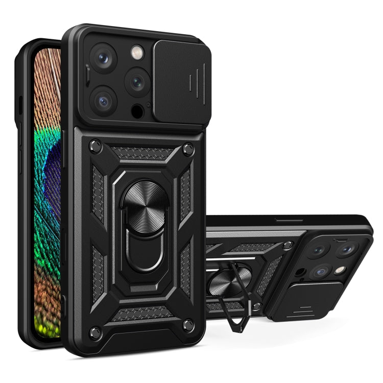 غطاء هاتف بتصميم غطاء كاميرا منزلق من TPU+PC، لهواتف iPhone 16 Pro، iPhone 16 Plus، iPhone 16، iPhone 15 Pro