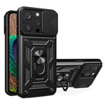 غطاء هاتف بتصميم غطاء كاميرا منزلق من TPU+PC، لهواتف iPhone 16 Pro، iPhone 16 Plus، iPhone 16، iPhone 15 Pro