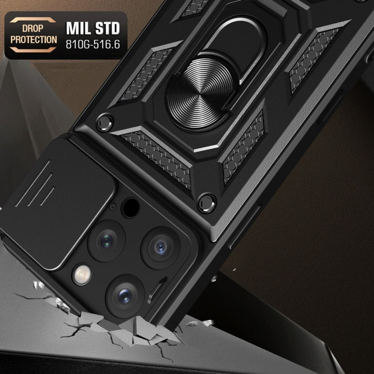 غطاء هاتف بتصميم غطاء كاميرا منزلق من TPU+PC، لهواتف iPhone 16 Pro، iPhone 16 Plus، iPhone 16، iPhone 15 Pro