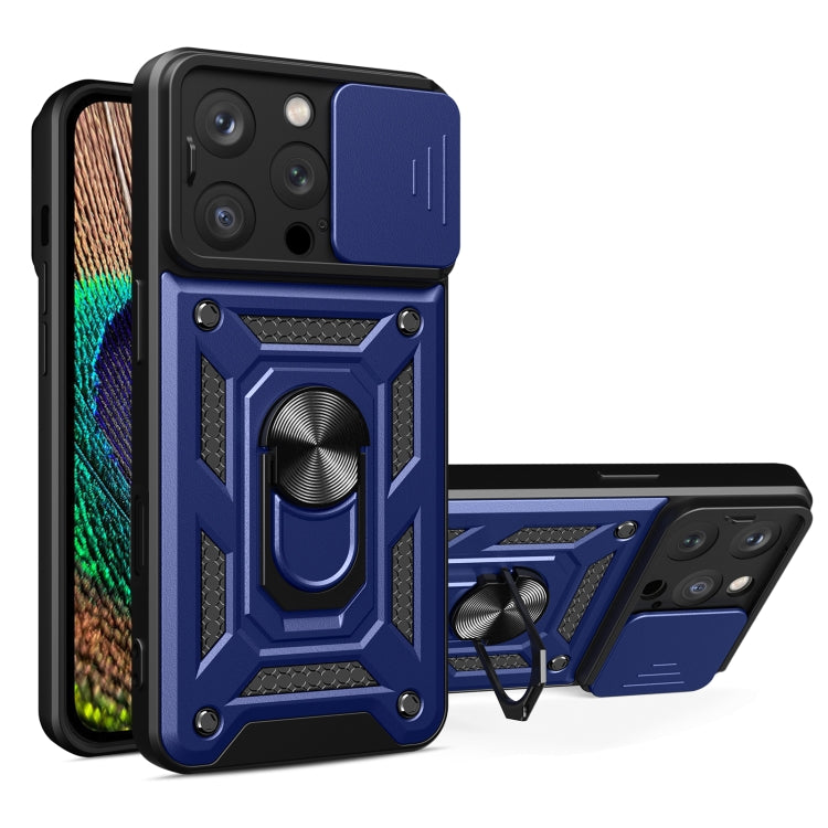 غطاء هاتف بتصميم غطاء كاميرا منزلق من TPU+PC، لهواتف iPhone 16 Pro، iPhone 16 Plus، iPhone 16، iPhone 15 Pro