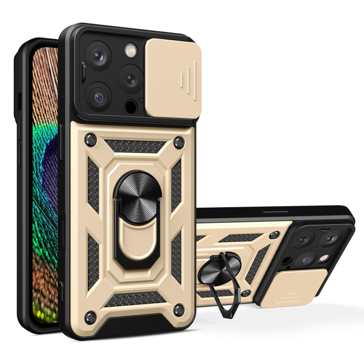 غطاء هاتف بتصميم غطاء كاميرا منزلق من TPU+PC، لهواتف iPhone 16 Pro، iPhone 16 Plus، iPhone 16، iPhone 15 Pro