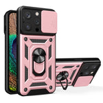 غطاء هاتف بتصميم غطاء كاميرا منزلق من TPU+PC، لهواتف iPhone 16 Pro، iPhone 16 Plus، iPhone 16، iPhone 15 Pro