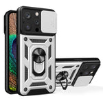 غطاء هاتف بتصميم غطاء كاميرا منزلق من TPU+PC، لهواتف iPhone 16 Pro، iPhone 16 Plus، iPhone 16، iPhone 15 Pro