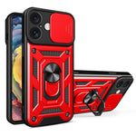 غطاء هاتف بتصميم غطاء كاميرا منزلق من TPU+PC، لهواتف iPhone 16 Pro، iPhone 16 Plus، iPhone 16، iPhone 15 Pro