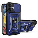 غطاء هاتف بتصميم غطاء كاميرا منزلق من TPU+PC، لهواتف iPhone 16 Pro، iPhone 16 Plus، iPhone 16، iPhone 15 Pro