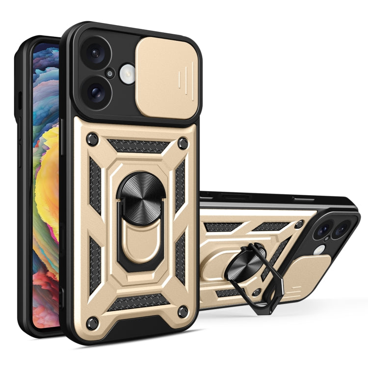 غطاء هاتف بتصميم غطاء كاميرا منزلق من TPU+PC، لهواتف iPhone 16 Pro، iPhone 16 Plus، iPhone 16، iPhone 15 Pro