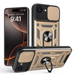 غطاء هاتف بتصميم غطاء كاميرا منزلق من TPU+PC، لهواتف iPhone 17e / 16e، iPhone 17 Pro Max، iPhone 17 Pro، iPhone 17، iPhone Air، iPhone 16 Pro Max