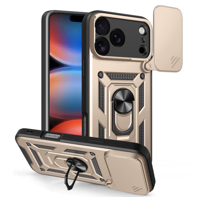 غطاء هاتف بتصميم غطاء كاميرا منزلق من TPU+PC، لهواتف iPhone 17e / 16e، iPhone 17 Pro Max، iPhone 17 Pro، iPhone 17، iPhone Air، iPhone 16 Pro Max