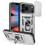 غطاء هاتف بتصميم غطاء كاميرا منزلق من TPU+PC، لهواتف iPhone 17e / 16e، iPhone 17 Pro Max، iPhone 17 Pro، iPhone 17، iPhone Air، iPhone 16 Pro Max
