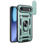 غطاء هاتف بتصميم غطاء كاميرا منزلق من TPU+PC، لهواتف iPhone 16 Pro، iPhone 16 Plus، iPhone 16، iPhone 15 Pro