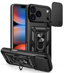 غطاء هاتف بتصميم غطاء كاميرا منزلق من TPU+PC، لهواتف iPhone 17e / 16e، iPhone 17 Pro Max، iPhone 17 Pro، iPhone 17، iPhone Air، iPhone 16 Pro Max