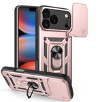 غطاء هاتف بتصميم غطاء كاميرا منزلق من TPU+PC، لهواتف iPhone 17e / 16e، iPhone 17 Pro Max، iPhone 17 Pro، iPhone 17، iPhone Air، iPhone 16 Pro Max